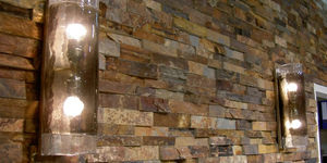 Каменные стены в интерьере фото 3D панели RKS SLATE Сланец Rusty Slate Rockface заказать (10)