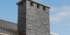 Каменный дом из черной мозаики фото 3D панели RKS SLATE Сланец Matt Black Slate Modern (1)