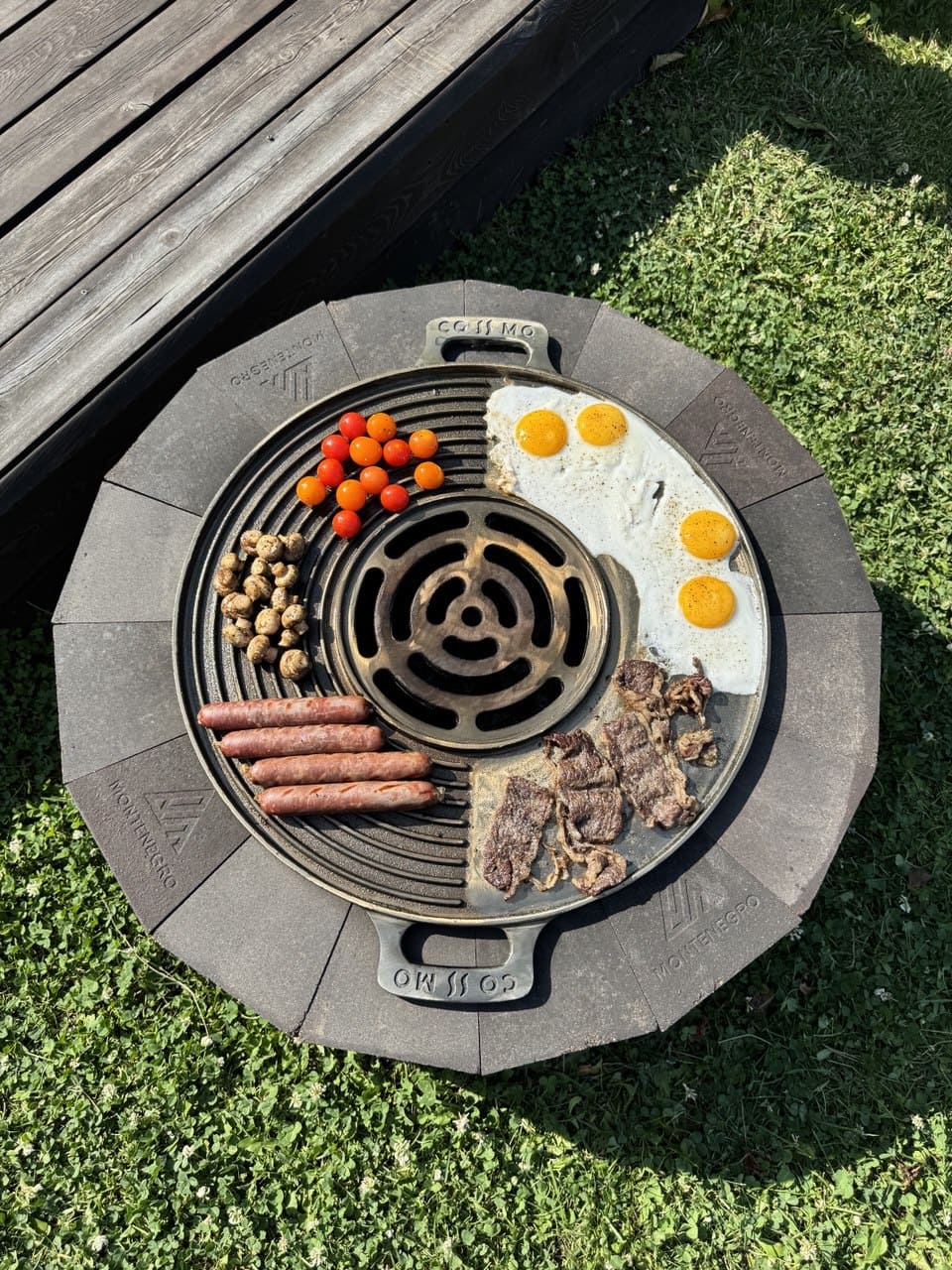 очаг своими руками на даче из кирпича (черный огнеупорный кирпич  Montenegro)