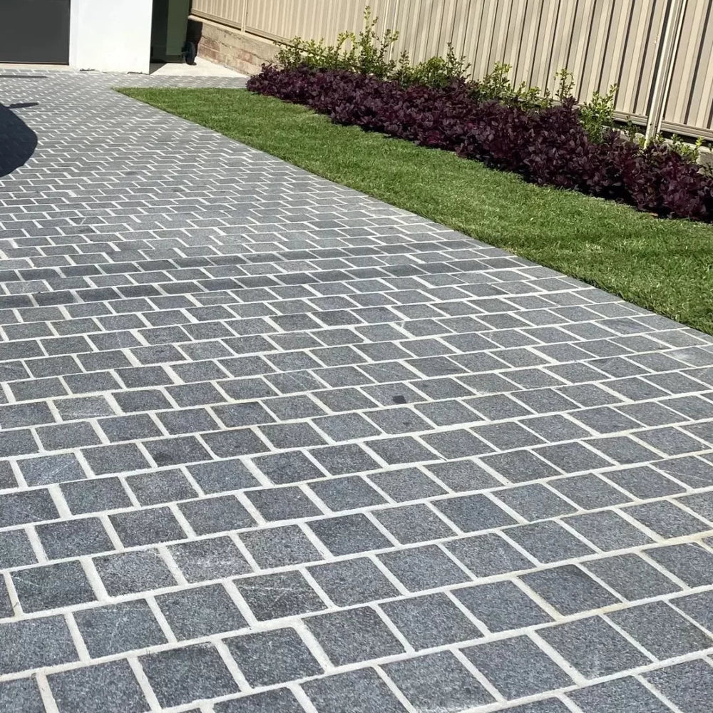 Брусчатка из известняка RKS Slate Belgian Black 100x100x40 мм 4