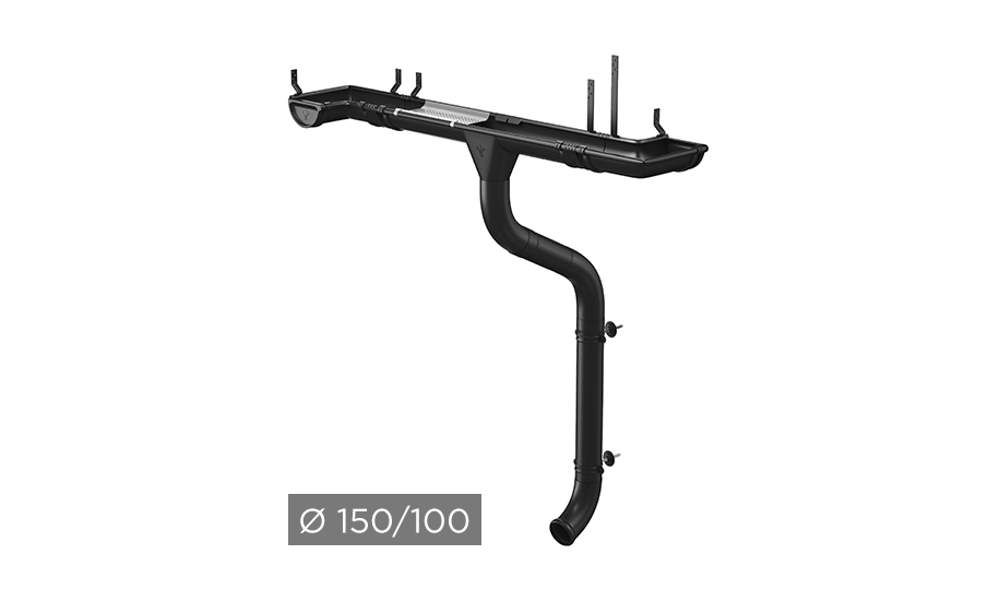 Водосточная система AQUASYSTEM PU MATT 150/100 мм RAL 9005 в Брянске