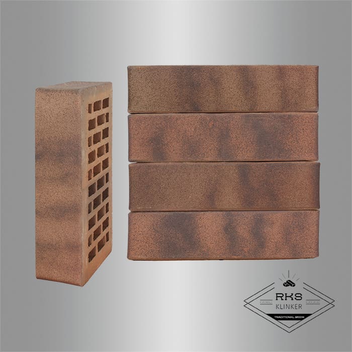 Кирпич облицовочный ЛСР, Ореховый флэш, Гладкий, 1НФ в Брянске