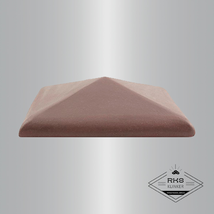 Клинкерный колпак на столб ZG Clinker, С42 425х425 мм, вишнёвый в Брянске