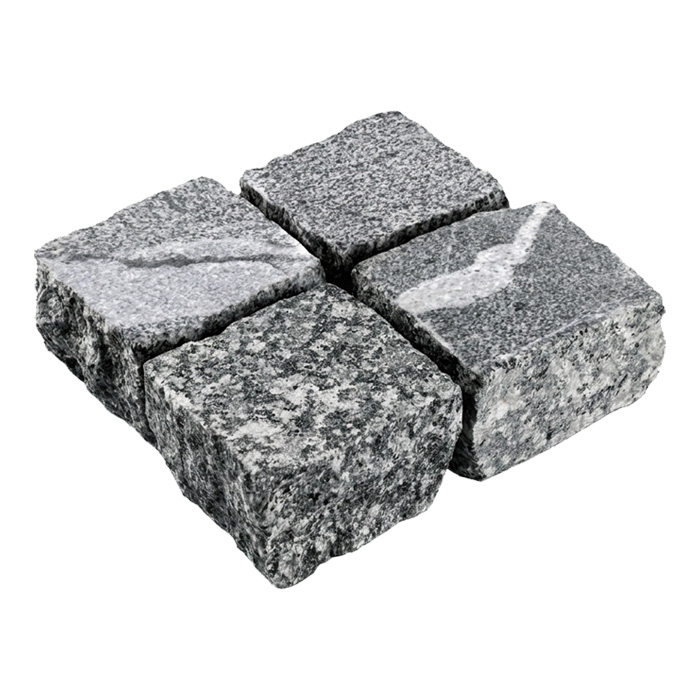 Гранитная брусчатка Snow Obsidian, Колотая, 100x100 мм в Брянске