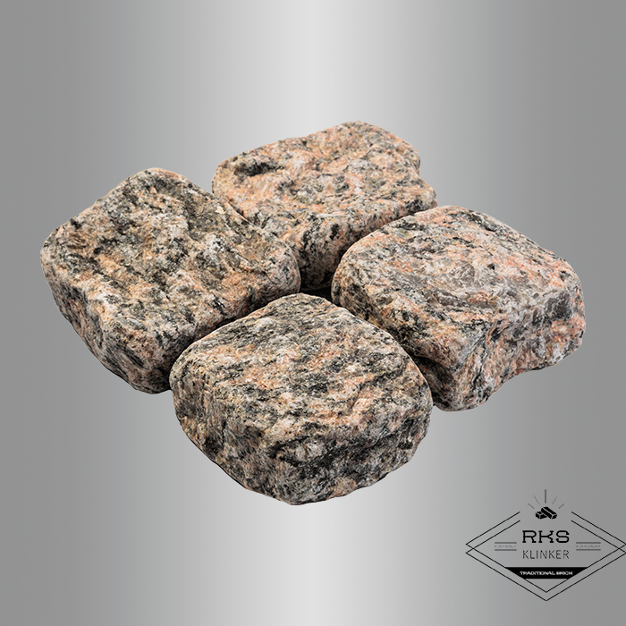 Гранитная брусчатка Ладожская, Колото-галтованная, 100x100x50 мм в Брянске