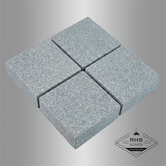 Гранитная брусчатка RKS SLATE Сильвер Пёрл, пиленая 100х100 мм в Брянске