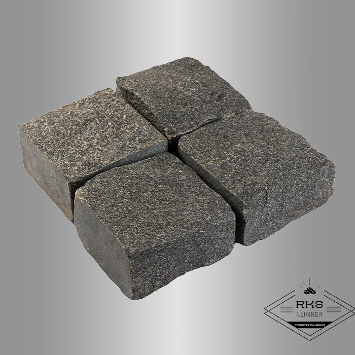 Гранитная брусчатка Габбро, Другорецкое, Колотая, 100x100x50 мм в Брянске