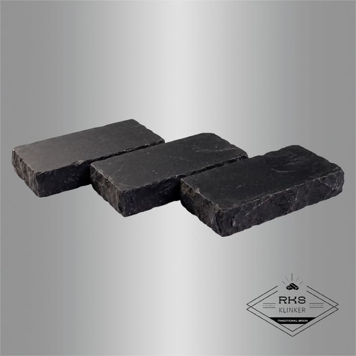 Брусчатка из известняка RKS Slate Belgian Black 200x100x20 мм в Брянске