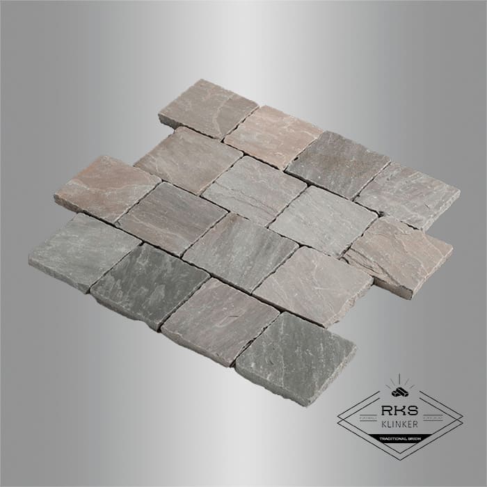 Брусчатка из песчаника RKS Slate Belgian Grey 100x100x30 мм в Брянске