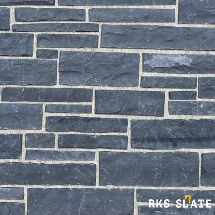 Фасадный облицовочный камень Black Slate Strips в Брянске