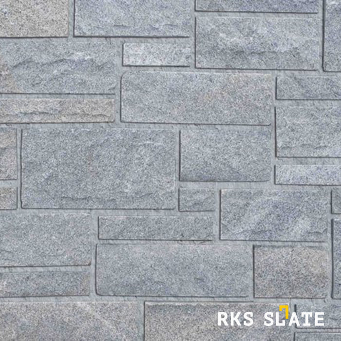 Фасадный облицовочный камень Grey Quartz Castle в Брянске