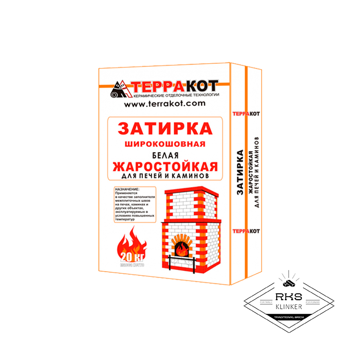 Затирка жаростойкая белая Терракот, 20кг в Брянске