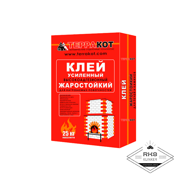 Клей жаростойкий усиленный Терракот, 25кг в Брянске