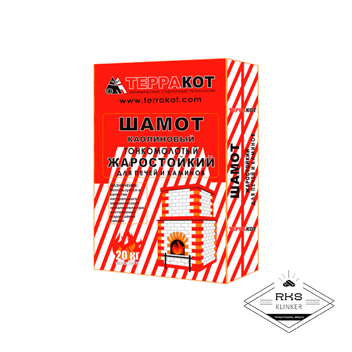Шамот каолиновый Терракот, 20кг в Брянске