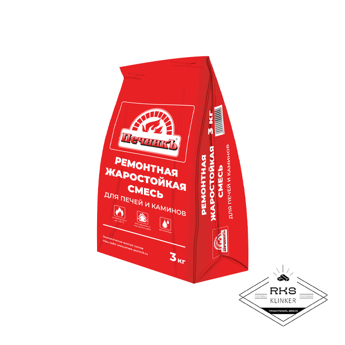 Ремонтная смесь для печей и каминов Печникъ, 3 кг в Брянске