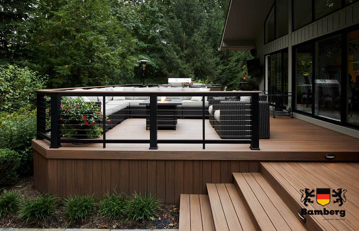 Террасная доска ДПК Bamberg Square Fossiled, African Bubinga(1)