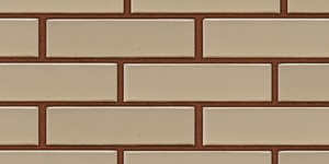 Кирпич облицовочный ЛСР, бежевый, гладкий, 1 НФ на коричневом шве