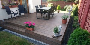 Террасная доска ДПК Turtle Shell Australian Palisander Co-Extrusion терраса из дпк на заднем дворе