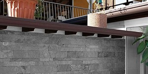 Отделка подпорных стен натуральным камнем заказать 3D панели RKS SLATE Сланец Silver Grey Natural