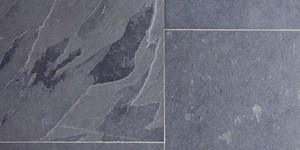 Насыщенная черная плитка для коридора, холла из камня RKS SLATE Сланец Brazil Black Natural не скользит (1)